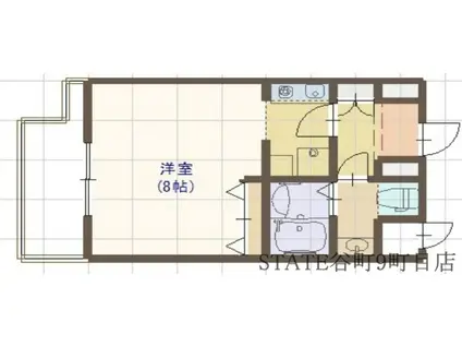 レグルス阿倍野(1K/7階)の間取り写真