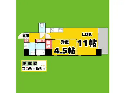 K CLASSY IZUMI(1LDK/7階)の間取り写真