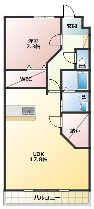 つつみタウンII(1SLDK/3階)の間取り写真