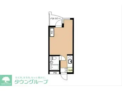 グレース成城I(ワンルーム/2階)の間取り写真