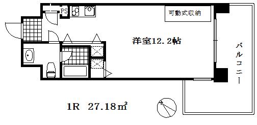 ロイスグラン神戸湊川公園(ワンルーム/6階)の間取り写真