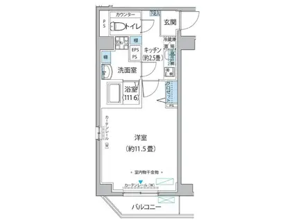FIORE KOMAGOME(1K/4階)の間取り写真