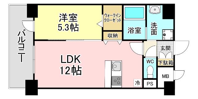 LEGEND紺屋町(1LDK/7階)の間取り写真
