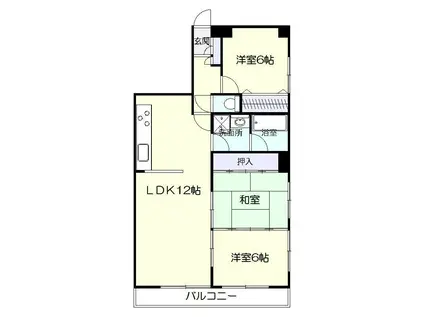 トーカンマンション共研公園(3LDK/2階)の間取り写真