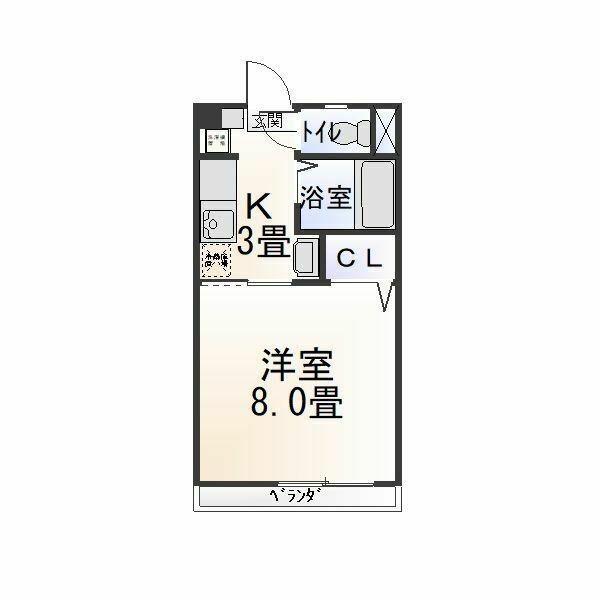 エクセル井田(1K/1階)の間取り写真