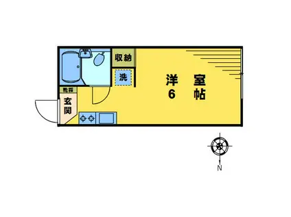 サングローブ(ワンルーム/2階)の間取り写真