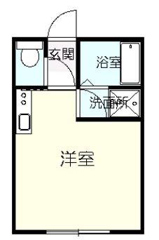 アローヒルズ二号棟(ワンルーム/2階)の間取り写真