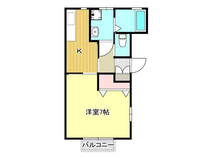 本町ガーデンハイツ(1K/1階)の間取り写真