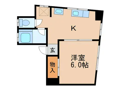 足立ビル(1K/4階)の間取り写真