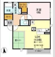 ダッフィールーム(1LDK/1階)の間取り写真