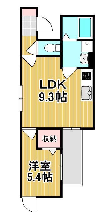 MEDIA RESIDENTIAL 北千住(1LDK/5階)の間取り写真