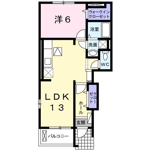 アルフィーネ(1LDK/1階)の間取り写真