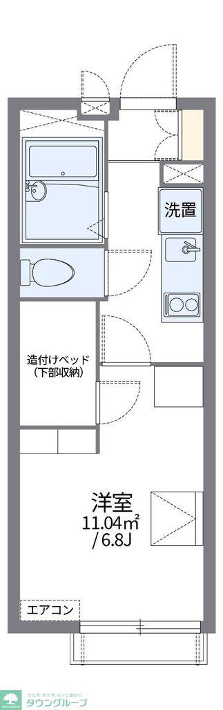 レオパレスアンリミテッド(1K/3階)の間取り写真
