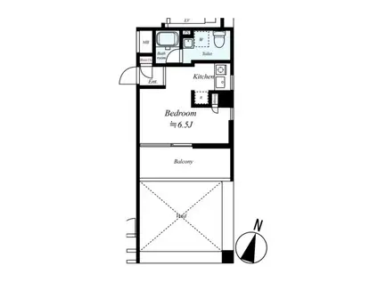 アネーロ木場公園(ワンルーム/4階)の間取り写真