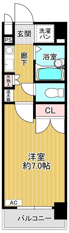 サンシティ北四番丁(1K/2階)の間取り写真