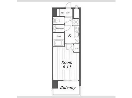 プレサンス京町堀ノース(1K/5階)の間取り写真