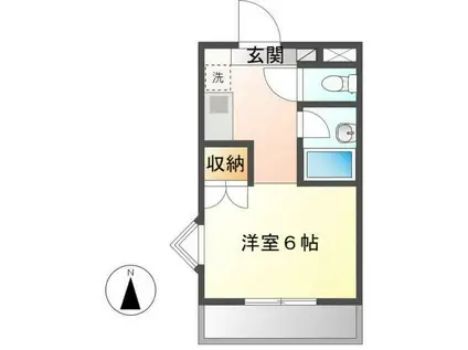 アーベイン三木パートII(1K/2階)の間取り写真