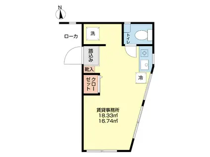 MAILE(ワンルーム/2階)の間取り写真