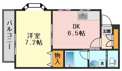 第三水谷マンション(1DK/1階)の間取り写真