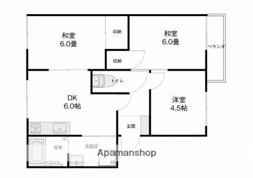 フレグランス109(3DK/1階)の間取り写真