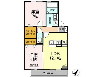 スープやとみ(2LDK/2階)の間取り写真