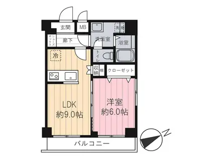 ソレイユ高島平I(1LDK/5階)の間取り写真