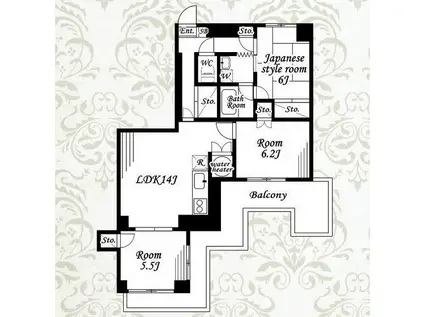 フジビルNO.11(3LDK/8階)の間取り写真