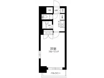 ヴェルステージ東陽町(1K/7階)の間取り写真