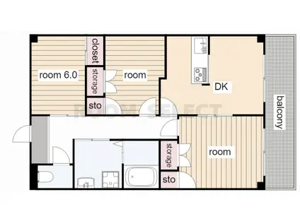 ベルルージュ上社(3LDK/7階)の間取り写真