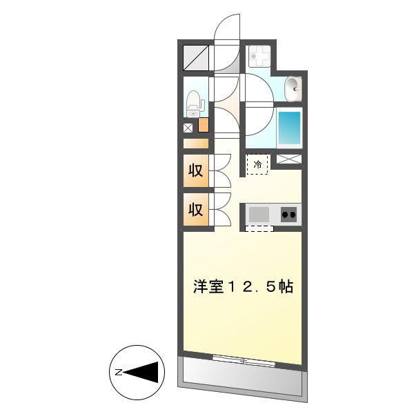 CORNES HOUSE NAGOYA(ワンルーム/8階)の間取り写真
