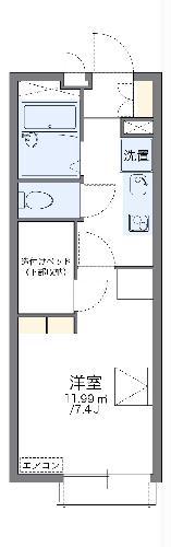 レオパレスグランダーム(1K/2階)の間取り写真