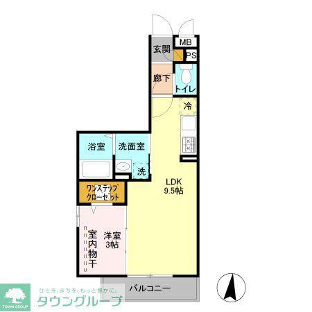 ヴィルクレールⅡ(1LDK/1階)の間取り写真