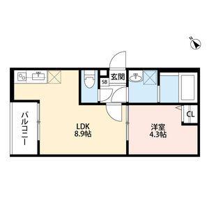 アークティカ小路(1LDK/3階)の間取り写真