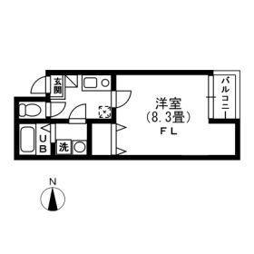 アムール仙台(1K/2階)の間取り写真