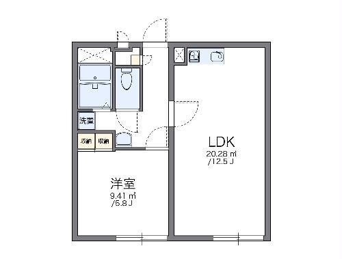 レオパレスソレイユNAKANO(1LDK/3階)の間取り写真