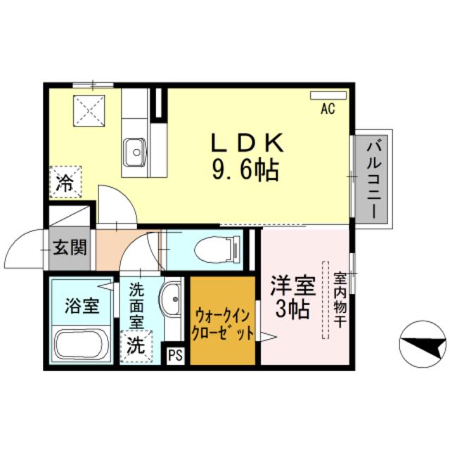 D-ROOM TAKEJANG(1LDK/1階)の間取り写真