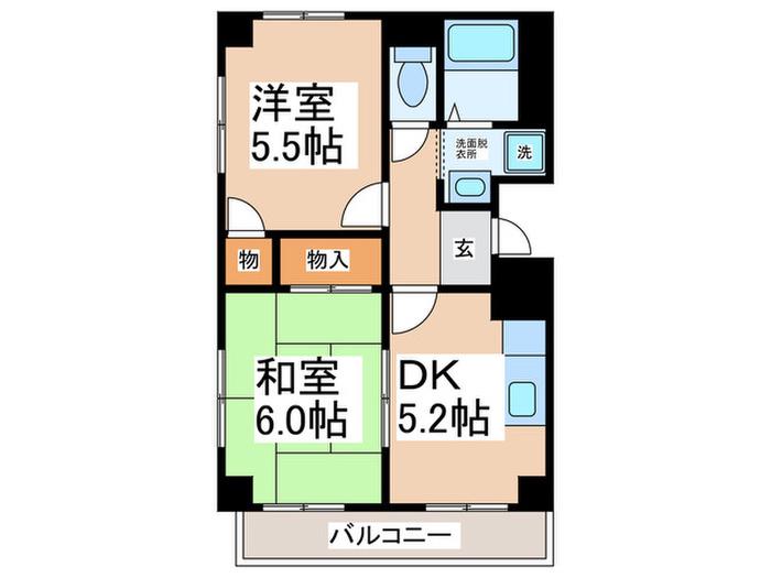 CITY大宮(2DK/2階)の間取り写真