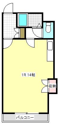 コーポラスMY・T(1DK/4階)の間取り写真