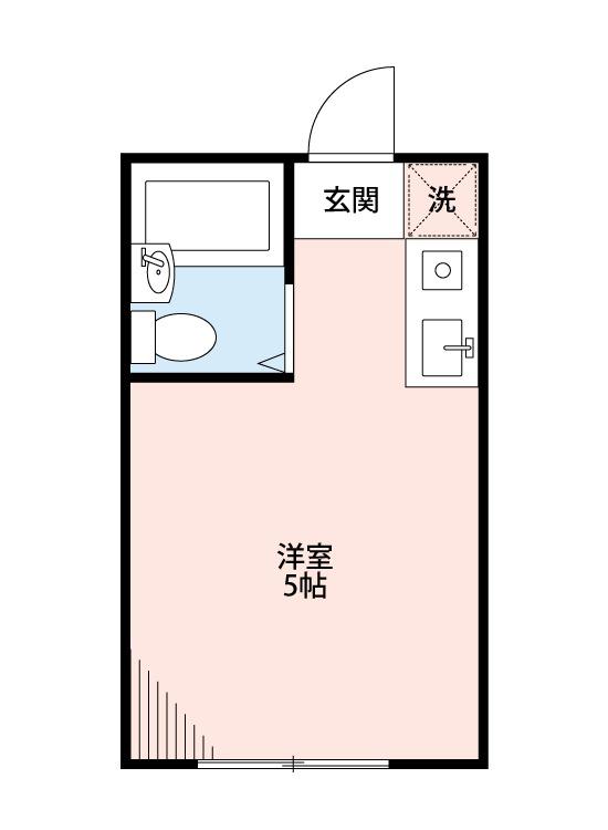 サーキット成田東(ワンルーム/1階)の間取り写真