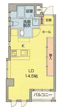 LIFE INN 桜山 西館(ワンルーム/4階)の間取り写真