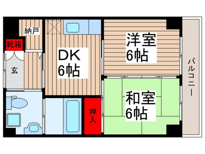 あいやビル(2DK/3階)の間取り写真