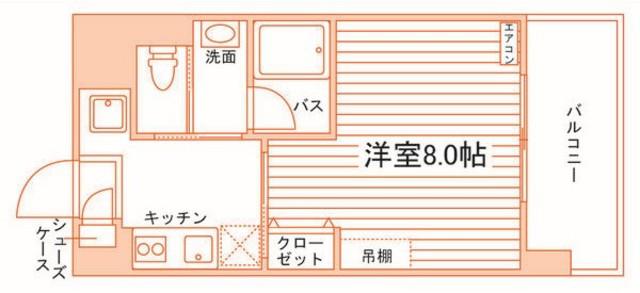 マイスター西堀前通(1K/5階)の間取り写真