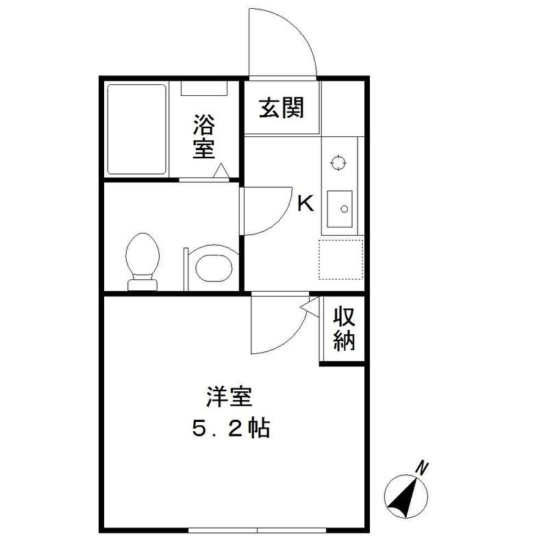 レジナス西新宿(1K/1階)の間取り写真