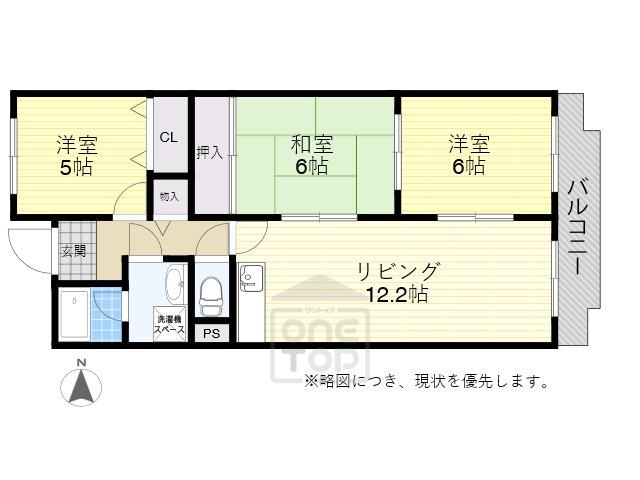 センターヴィレッジ(3LDK/4階)の間取り写真