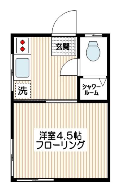 カントリーイン(1K/1階)の間取り写真