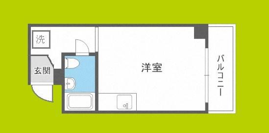 コウエイ阿波座(ワンルーム/4階)の間取り写真