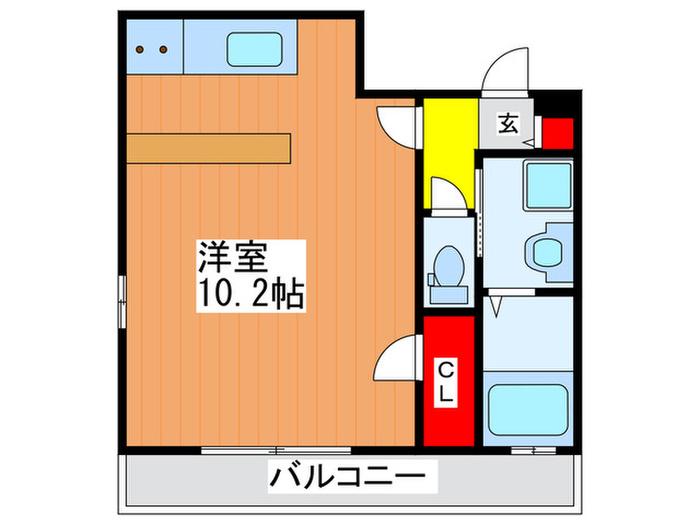 アークソレイユ森小路(ワンルーム/2階)の間取り写真