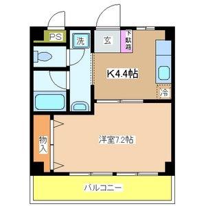 NSハイム(1K/2階)の間取り写真