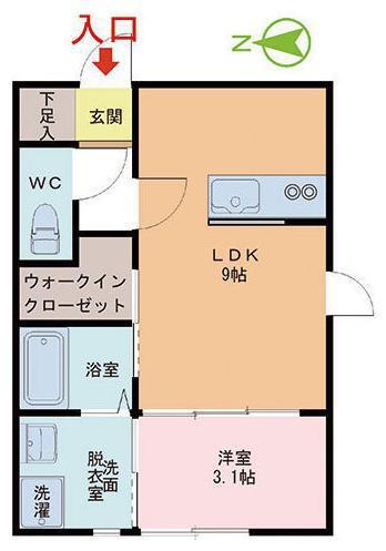 KEMMEL(1LDK/2階)の間取り写真