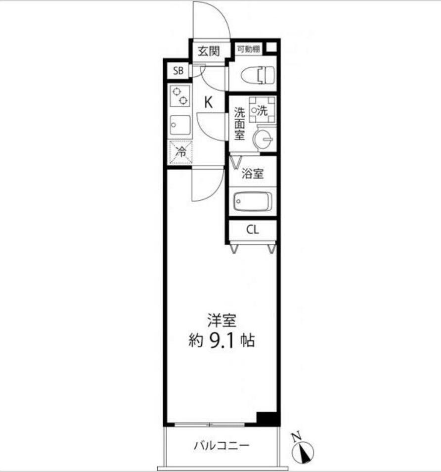 プレールドゥーク成増(1K/3階)の間取り写真